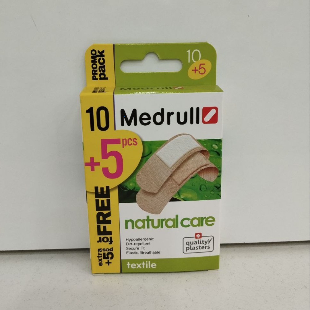 Лейкопластырь MEDICAL SUPPLIES Bactericidal adhesive plaster Natural Care N10+5 Medrull