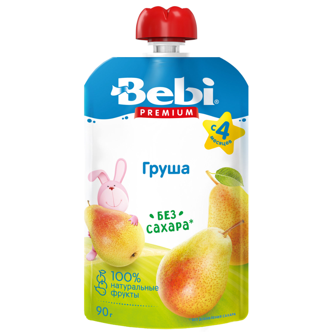 Беби FOR KIDS Bebi premium puree pear 4+ months 90g