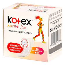 Котекс CARE PRODUCTS Kotex pads liners active Deo daily extra thin 16 pcs/7879