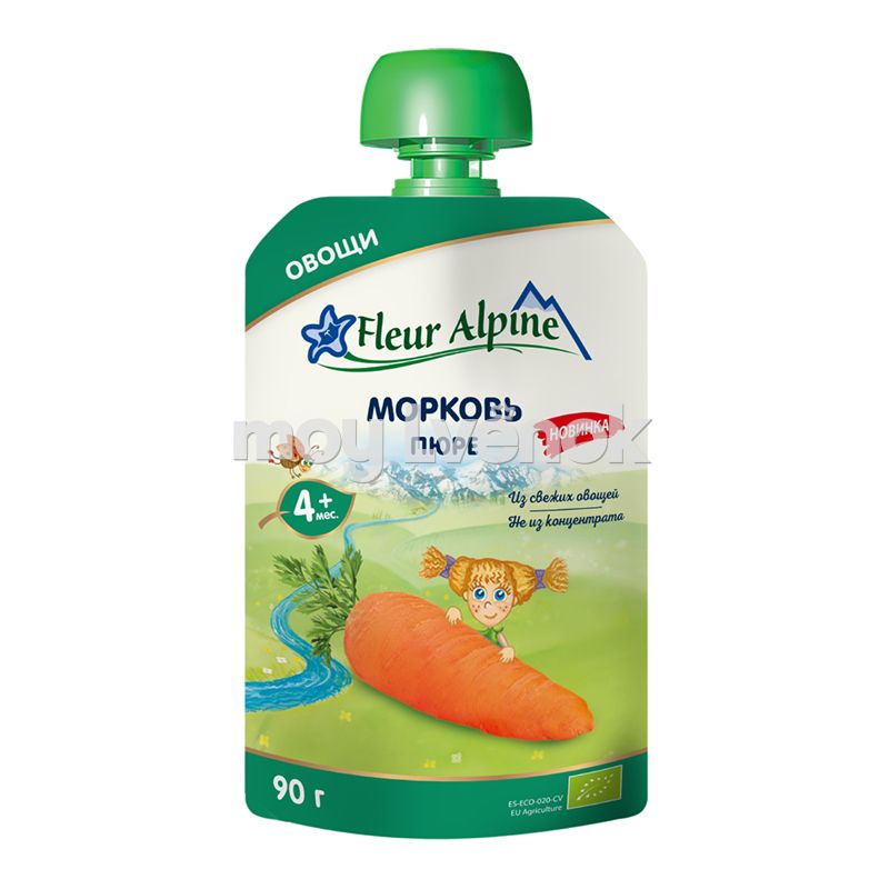 Флер FOR KIDS Флер Альпин пюре морковь 90г 00047