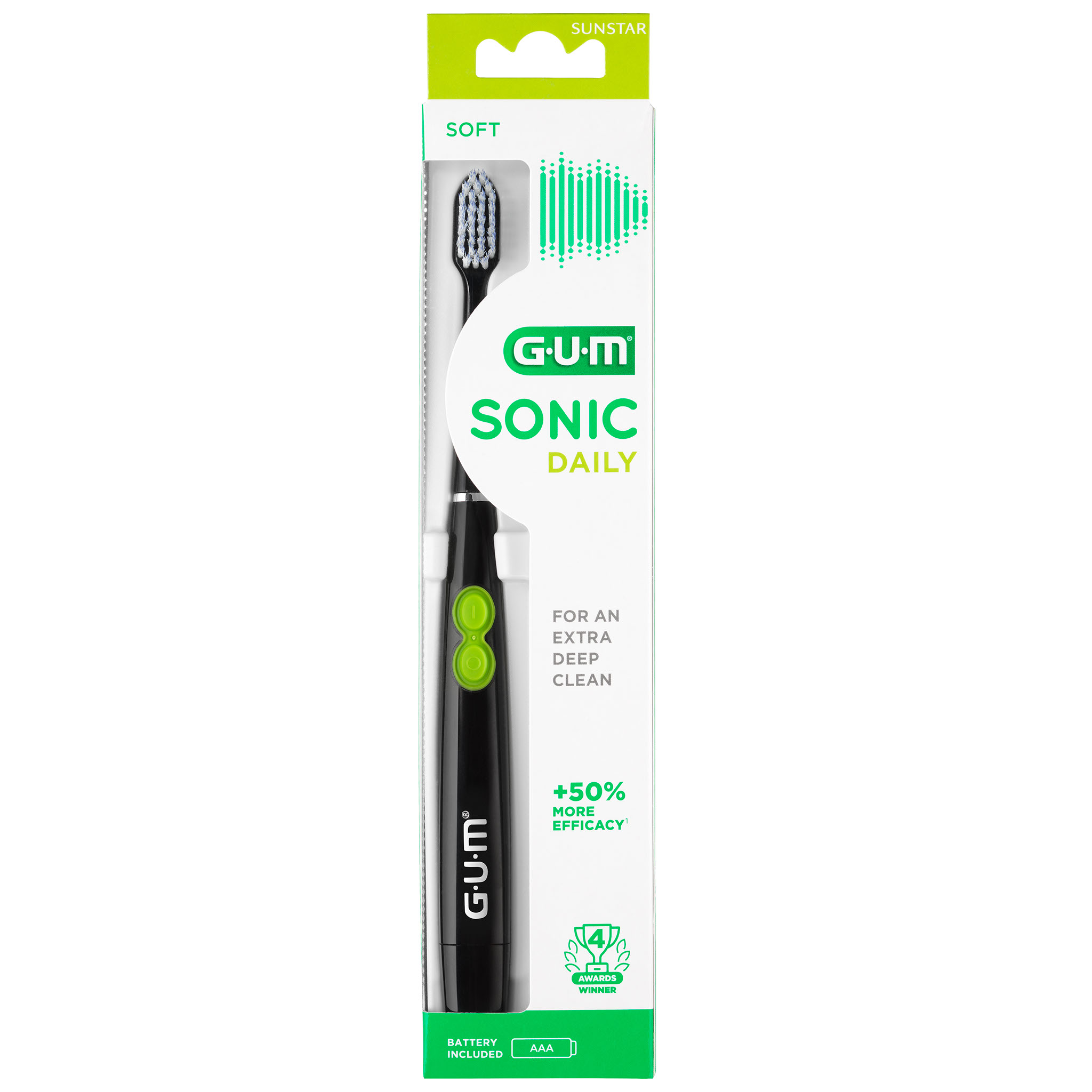 ГАМ CARE PRODUCTS Gum electric black soft toothbrush