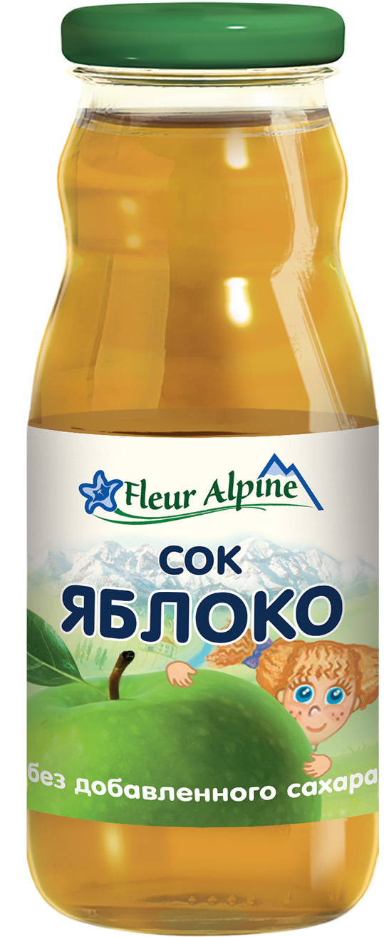 Флер FOR KIDS Fleur Alpine baby juice apple 4+ months 200ml