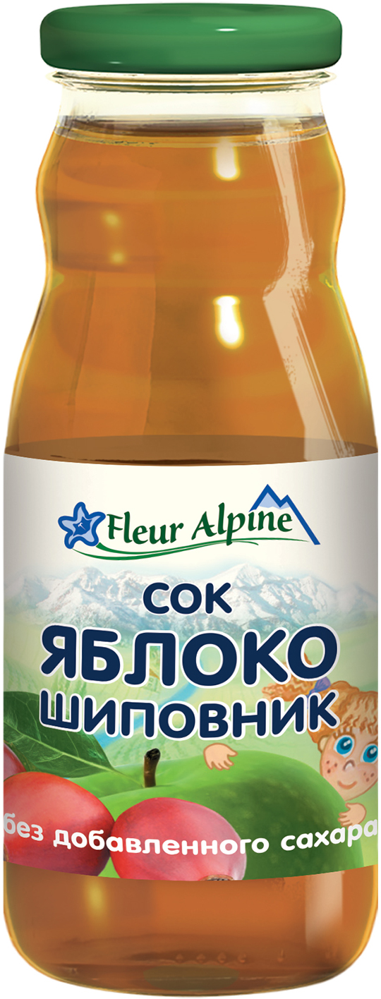 Флер FOR KIDS Fleur Alpine baby juice apple, rosehip 5+ months 200ml