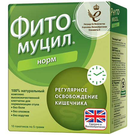 Фитомуцил MEDICINES Phytomucil norm sachet 5g x 10