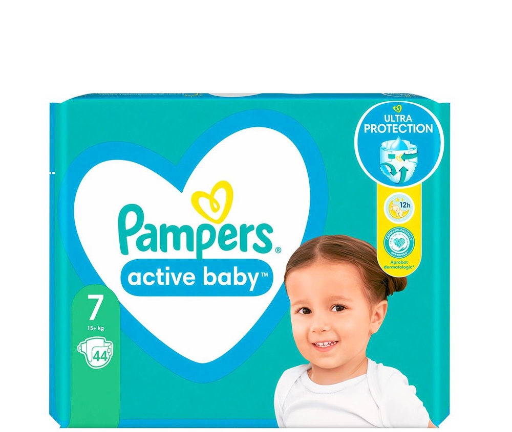 Памперс ԵՐԵԽԱՆԵՐԻ ՀԱՄԱՐ Պամպերս Active baby տակդիրներ #7 15+ կգ 44 հատ