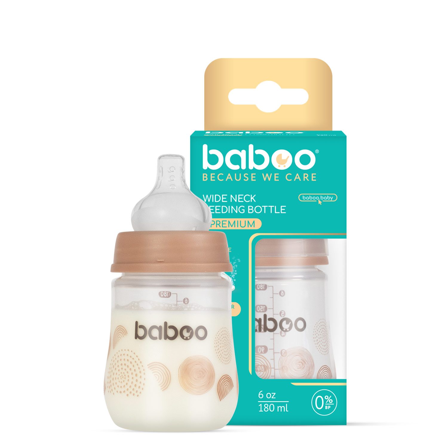 Бабуу FOR KIDS Baboo anti-colic feeding bottle, 180ml