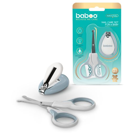 Бабуу FOR KIDS Baboo Scissors & Nail Clippers Set 0+ Months (12-007)
