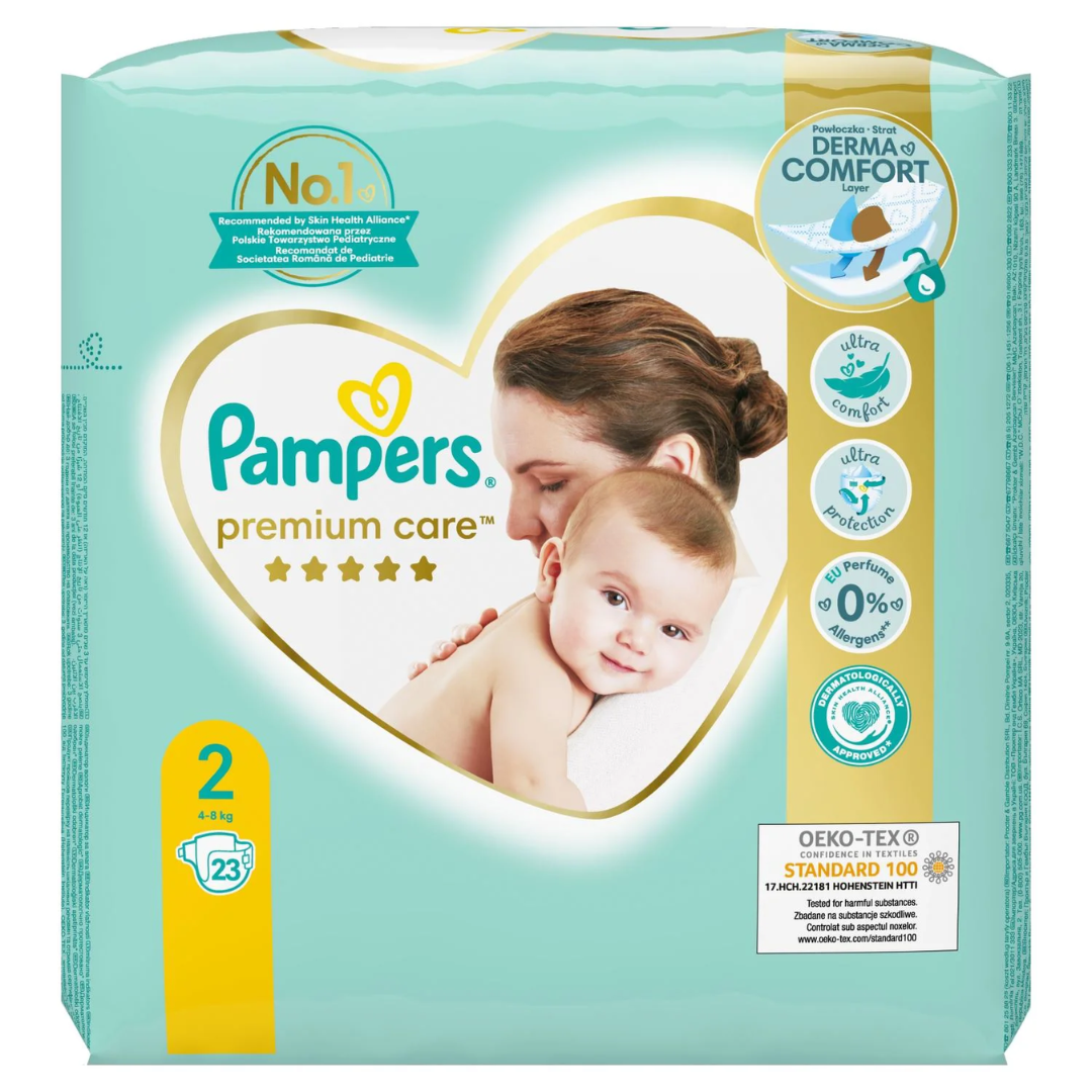 Памперс FOR KIDS Pampers Premium Care diapers #2 4-8kg 88pcs