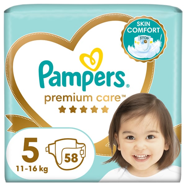 Памперс FOR KIDS Pampers Premium Care diapers #5 11-16kg 58pcs