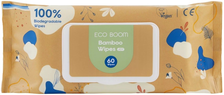 ЭкоБум CARE PRODUCTS Ecoboom bamboo wet wipes 60pcs