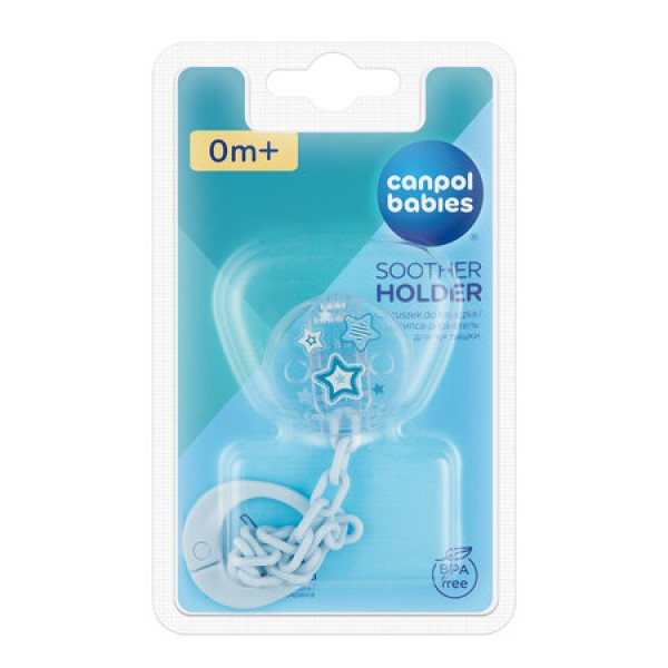 Канпол FOR KIDS Canpol Safe chains for pacifiers Newborn baby blue 4056