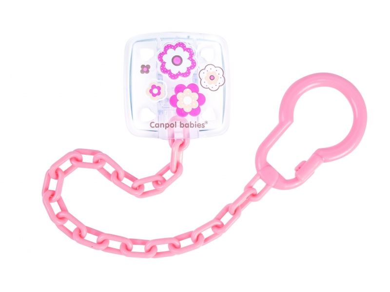 Канпол FOR KIDS Canpol Safe chains for pacifiers Newborn baby pink 4064