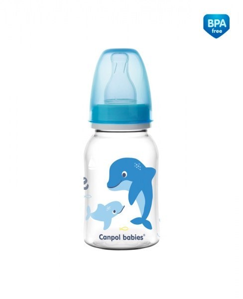 Канпол FOR KIDS Canpol Plastic bottle. Love & Sea, blue 120ml, 4149
