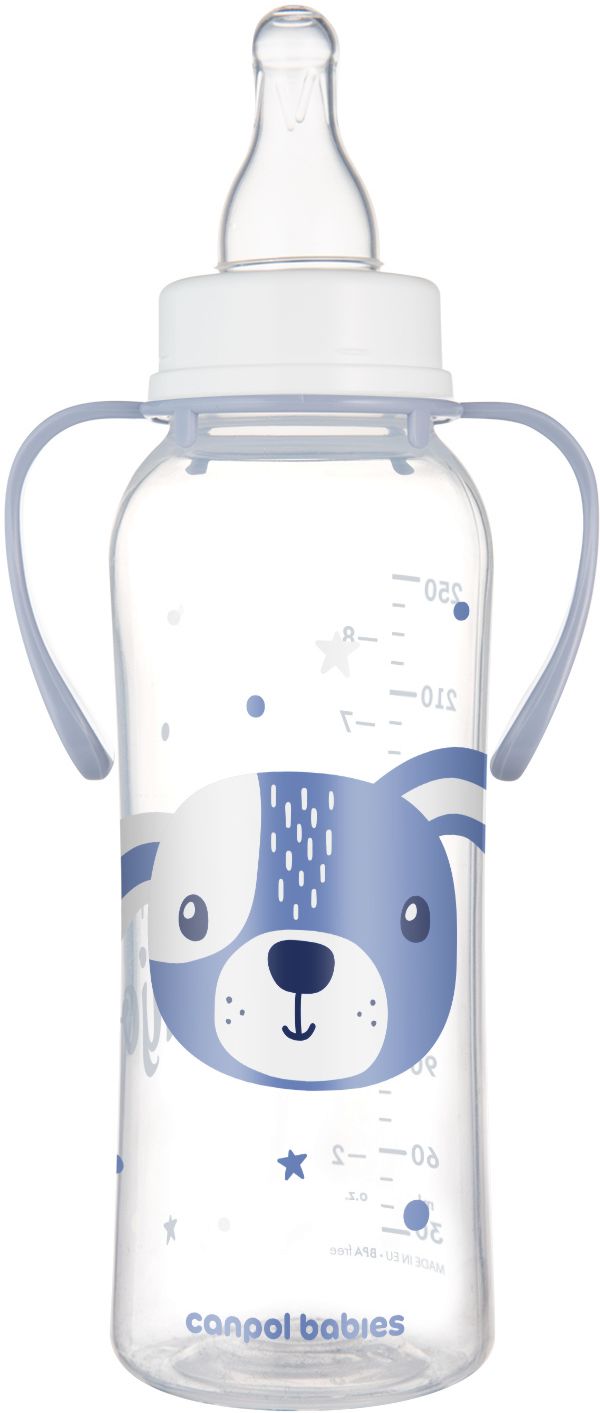 Канпол FOR KIDS Canpol Plastic bottle. Cute animals, blue 250ml, 4067
