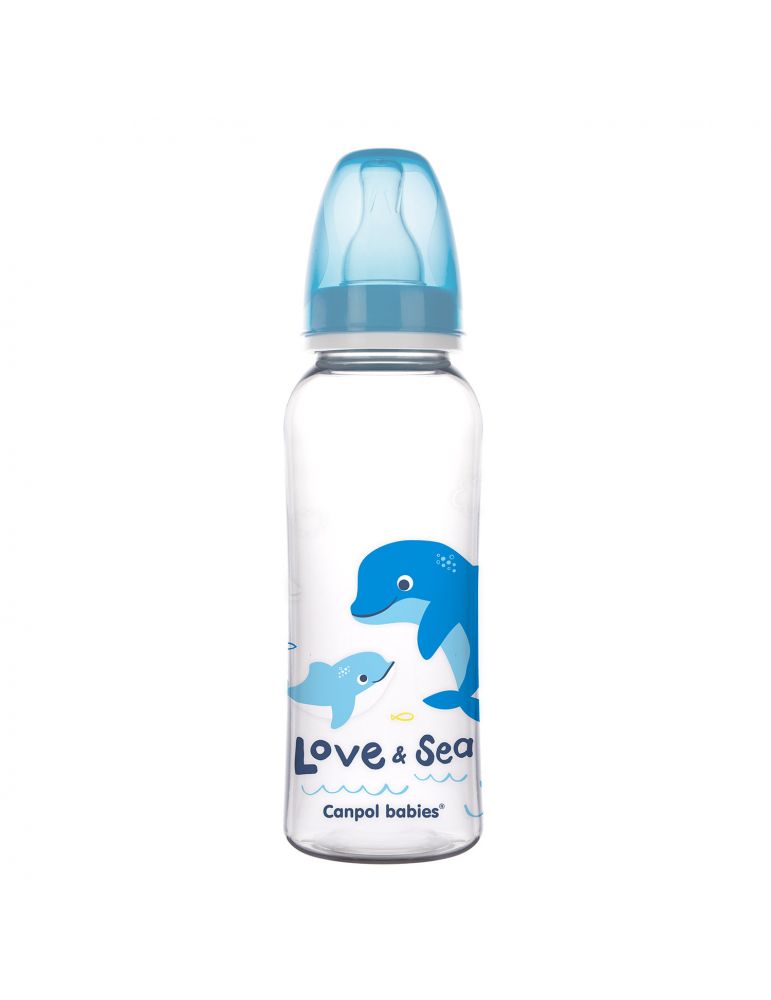 Канпол FOR KIDS Canpol Plastic bottle. Love & Sea, blue 250ml, 4158