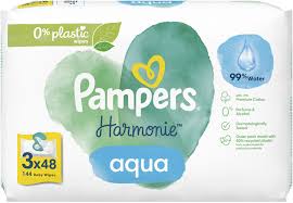 Памперс FOR KIDS Pampers wet wipes Harmonie aqua 3 x 48pcs