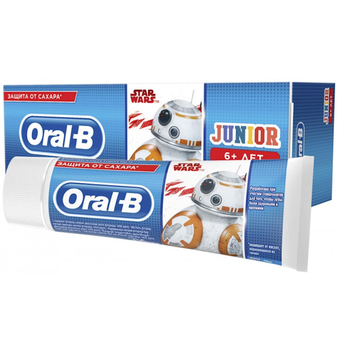 Орал FOR KIDS Орал Б детская зубная паста STAR WARS JUNIOR 6+ 75мл.