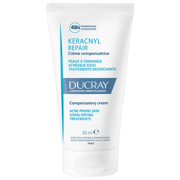 Дюкрей CARE PRODUCTS Ducray Keracnyl restorative moisturizing cream for acne treatment 50ml