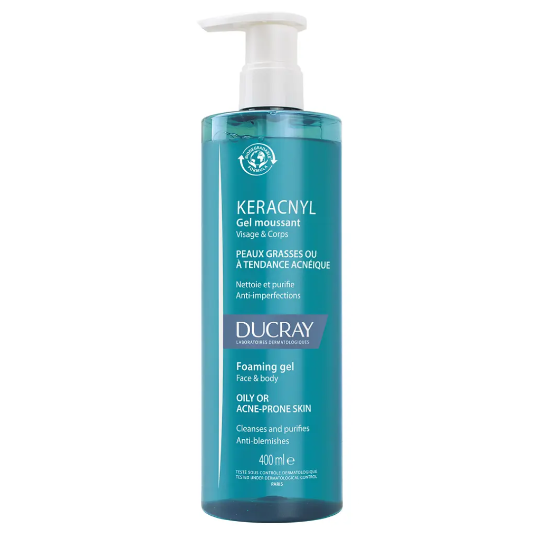 Дюкрей CARE PRODUCTS Ducray Keracnyl purifying foaming gel for oily skin 400ml