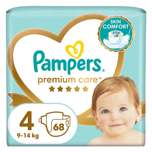 Памперс FOR KIDS Pampers Premium Care diapers #4 9-14kg 68pcs