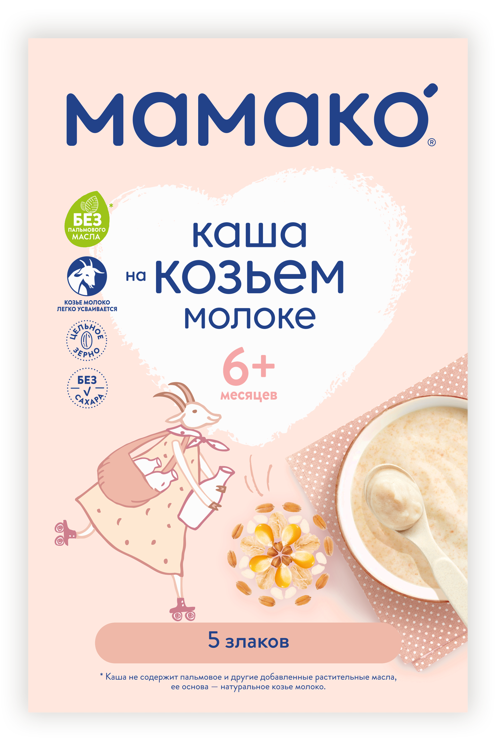 Мамако FOR KIDS Mamako 5 grains porridge on goat milk 6+ months 200g
