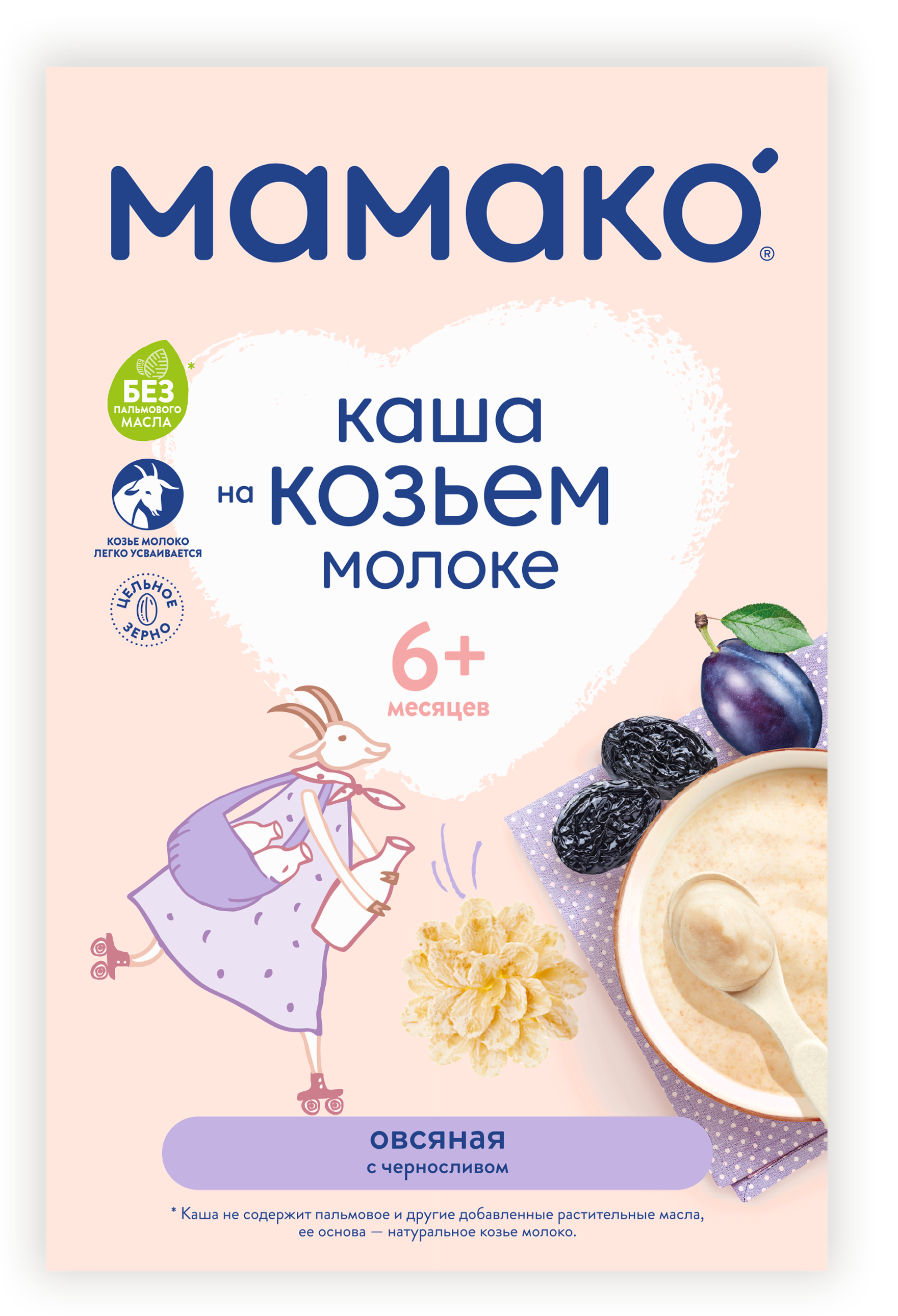 Мамако FOR KIDS Mamako oat porridge with prunes on goat milk 6+ months 200g