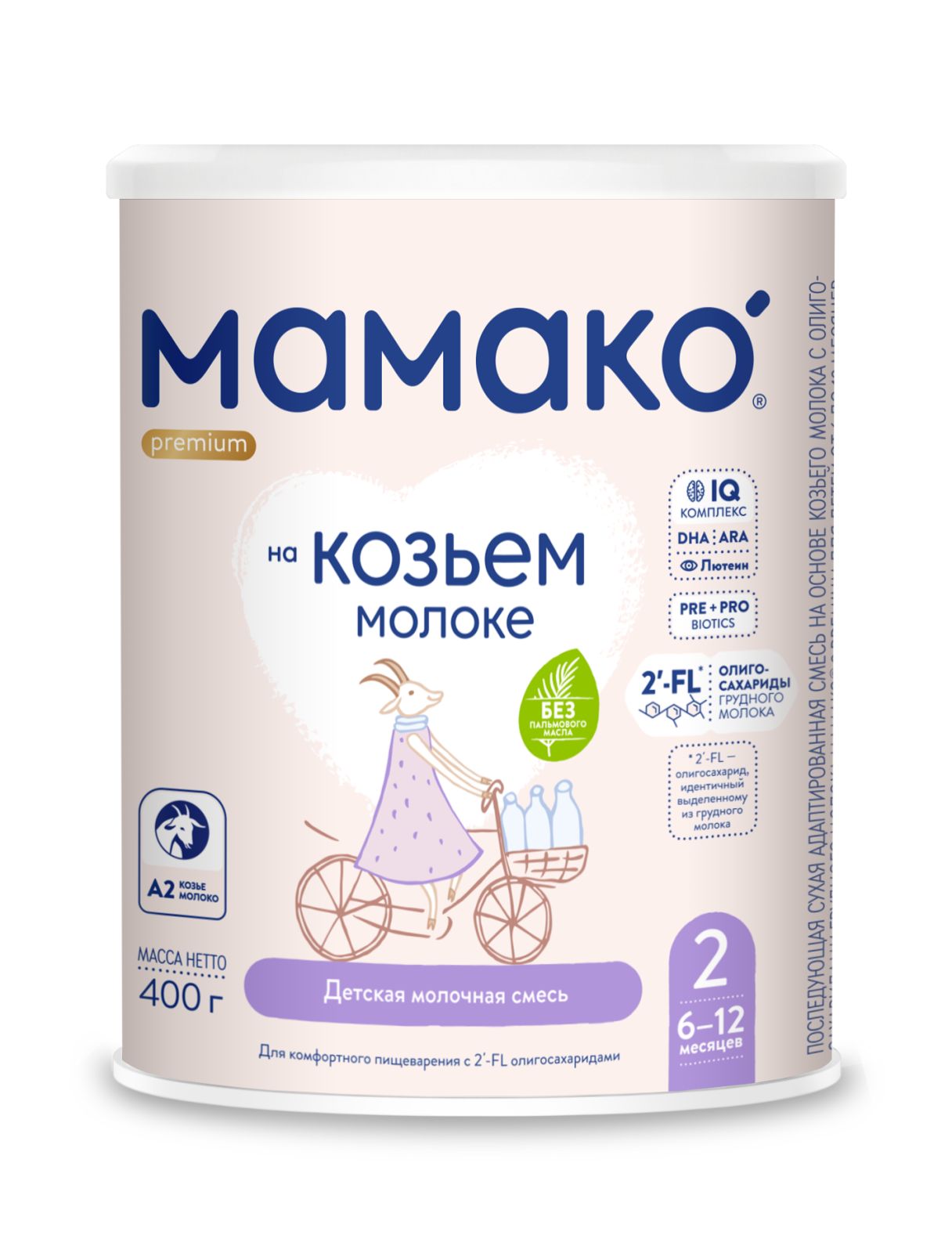 Мамако FOR KIDS Mamako Premium 2 milk formula from goat milk 6-12 months 400g