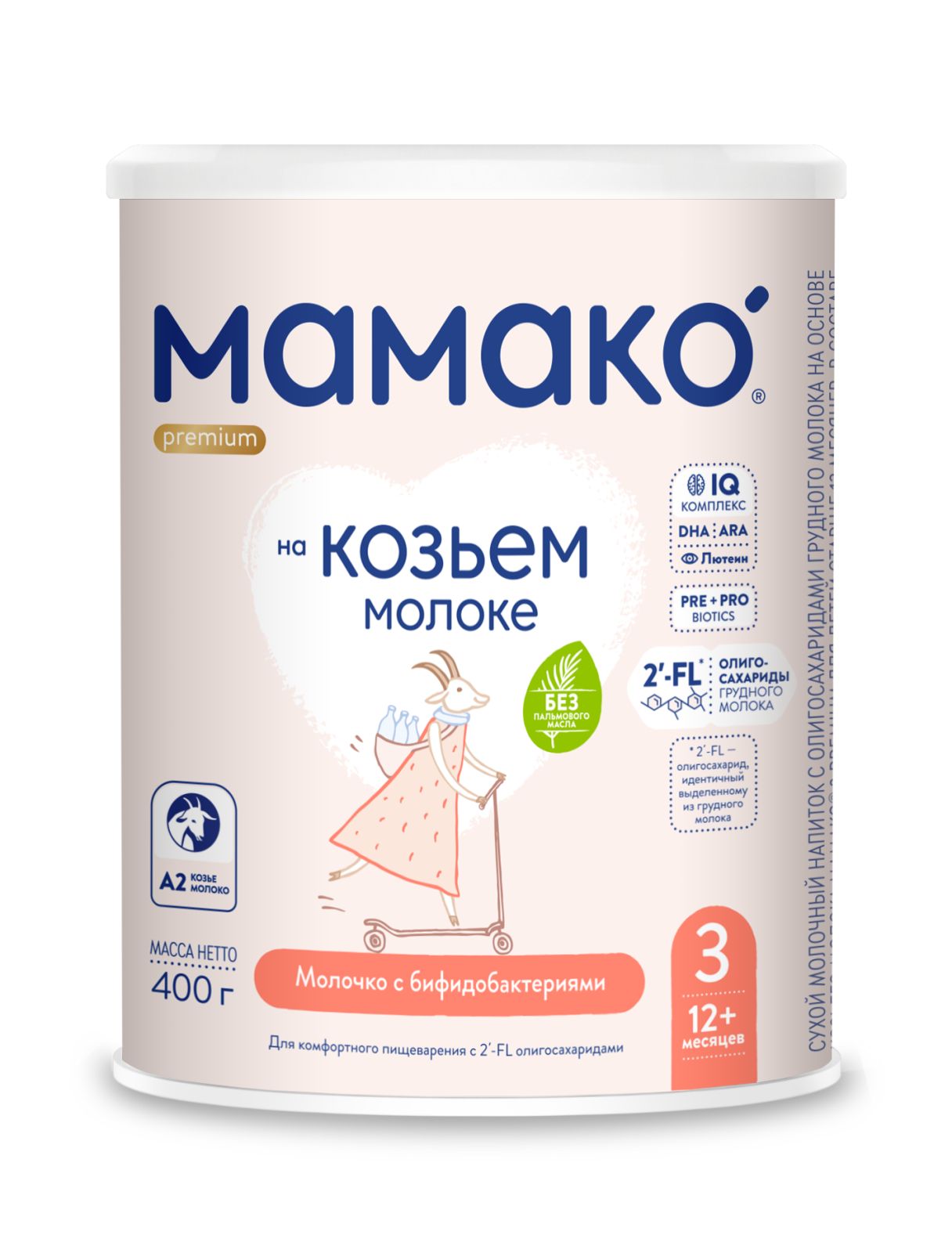 Мамако FOR KIDS Mamako Premium 3 milk formula from goat milk 12+ months 400g