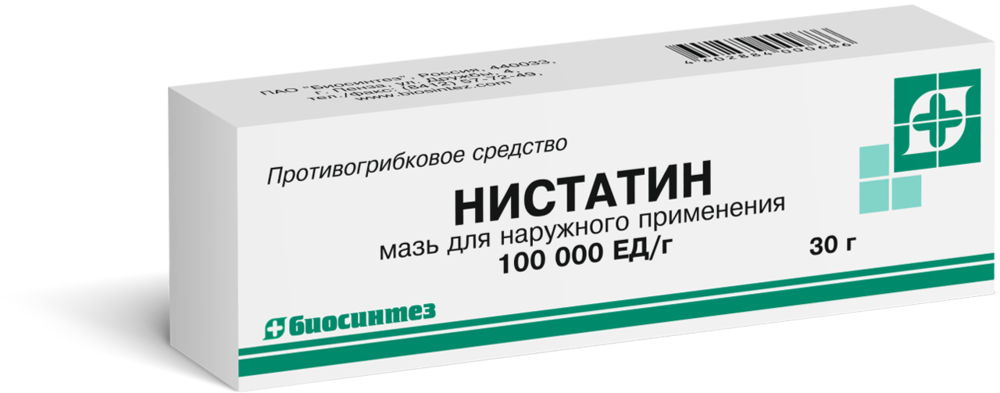 Нистатин MEDICINES Nystatin ointment 100 000 I.E. -30g Bio