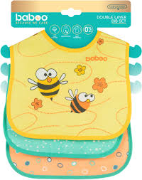 Бабуу ПРОДУКТЫ ДЛЯ ДЕТЕЙ Бабуу Нагрудник хлопковый на водонепрон. основе, 3 шт. Friends