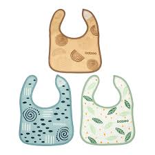 Бабуу ПРОДУКТЫ ДЛЯ ДЕТЕЙ Бабуу Нагрудник хлопковый на водонепрон. основе, 3 шт. Harmony