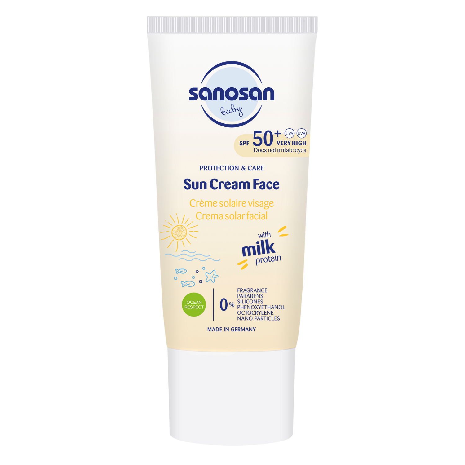 Саносан ПРОДУКТЫ ДЛЯ ДЕТЕЙ Саносан Бейби крем д/лица солнцезащитный SPF50+, 30мл 2438