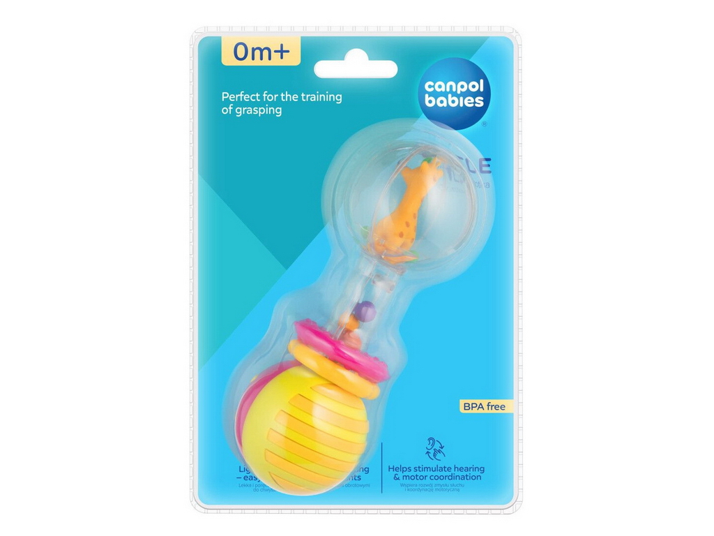 Канпол ПРОДУКТЫ ДЛЯ ДЕТЕЙ Канпол Погремушка Радость, желтая 4095