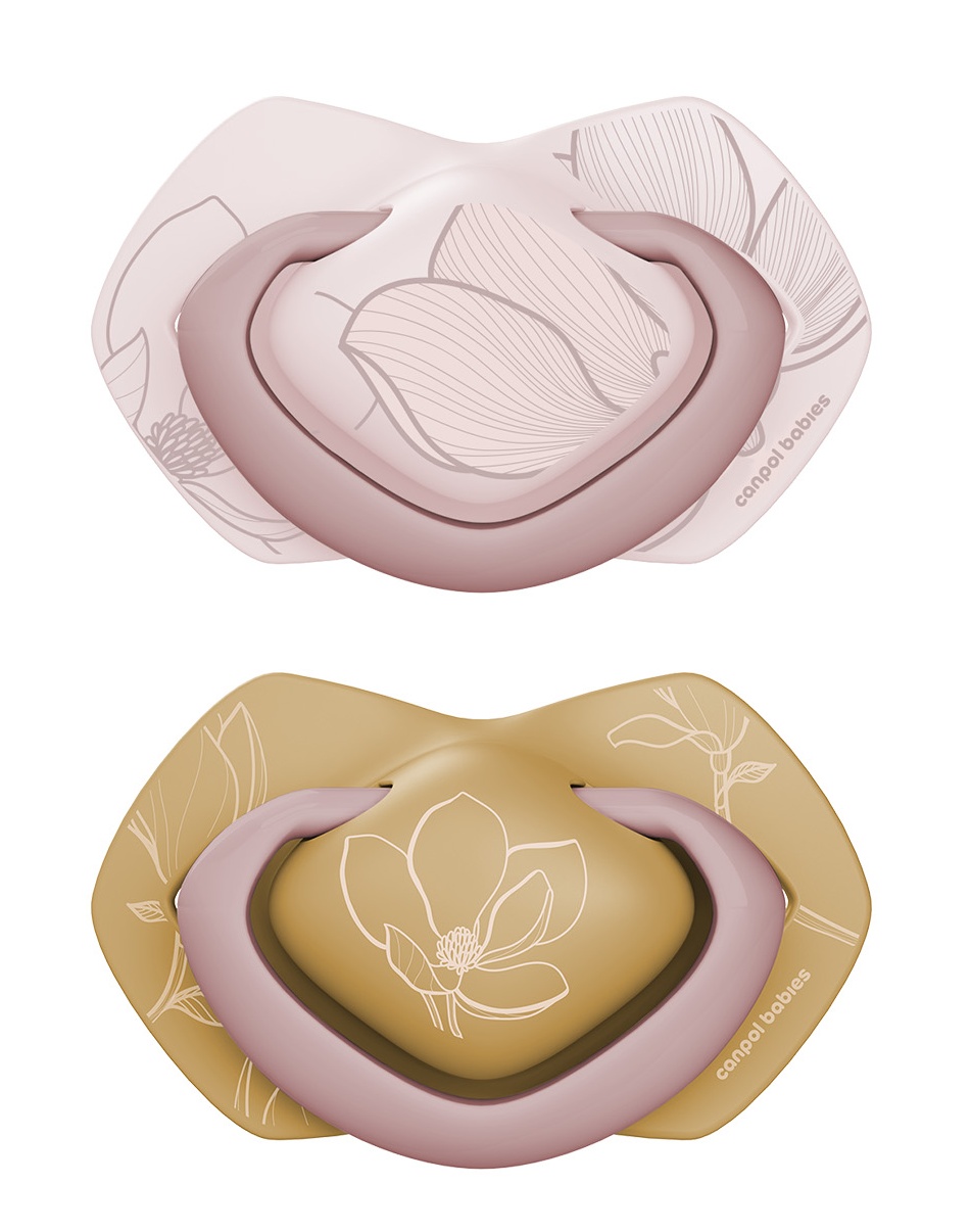 Канпол ԵՐԵԽԱՆԵՐԻ ՀԱՄԱՐ Ծծակ սիլիկոնե սիմետրիկ 0-6ամ. Gold 2 հատ վարդագույն 4105