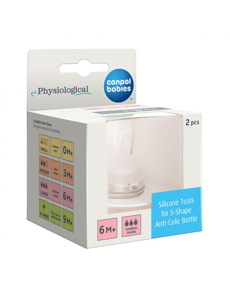 Канпол ПРОДУКТЫ ДЛЯ ДЕТЕЙ Канпол Соска силик. для S-образной бутылочки, 2шт. L 4173