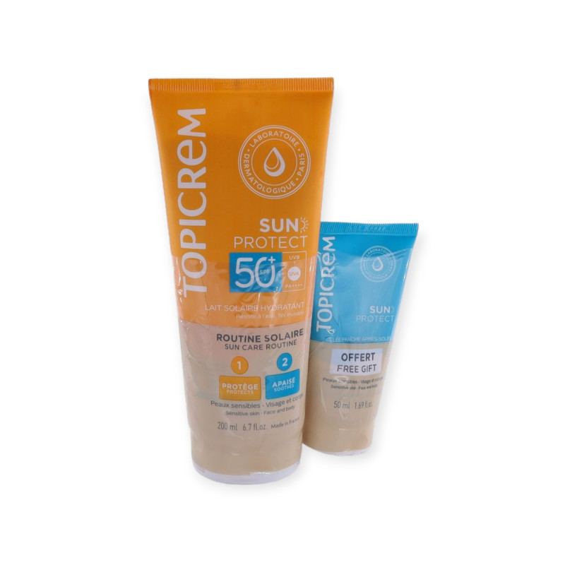 Топикрем CARE PRODUCTS Топикрем молочко SPF50+, 200мл + гель после загара 50мл (5379)