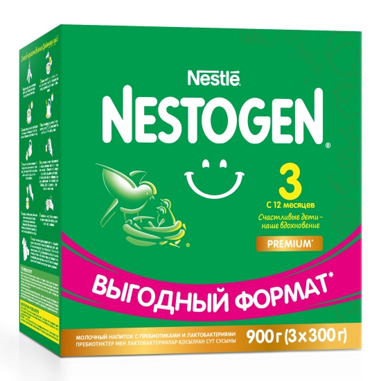 Нестожен ПРОДУКТЫ ДЛЯ ДЕТЕЙ Нестожен 3 премиум с 12 месяцев 900г
