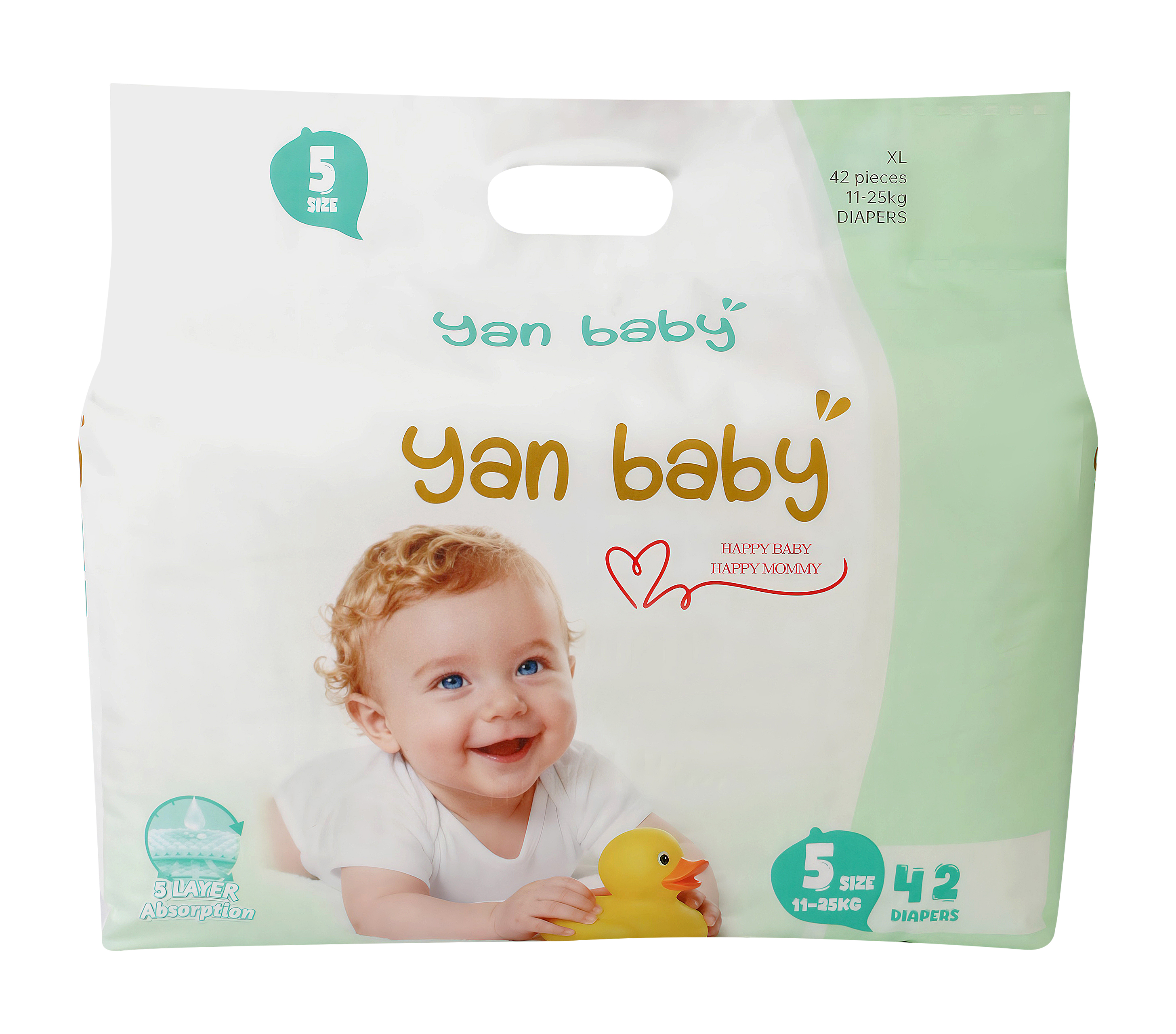 Ян ПРОДУКТЫ ДЛЯ ДЕТЕЙ Ян Бейби подгузники #5 11-25кг. 42шт.