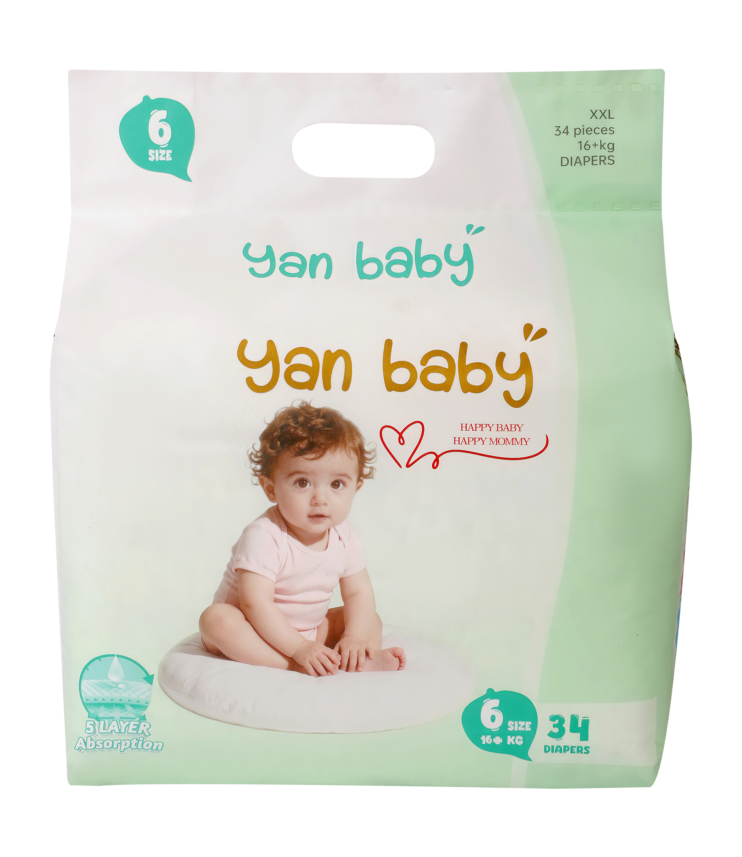 Ян FOR KIDS Ян Бейби подгузники #6 16+кг. 34шт.
