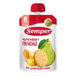 Сэмпер ԵՐԵԽԱՆԵՐԻ ՀԱՄԱՐ Սեմպեր խյուս դեղձ, բանան թխվածքաբլիթ 6ամս․ 100գ