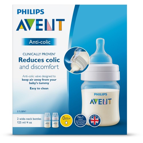 Авент ԵՐԵԽԱՆԵՐԻ ՀԱՄԱՐ Ավենտ կերակրման շշիկ 0+ ամսական 125մլ 2 հատ #810/27