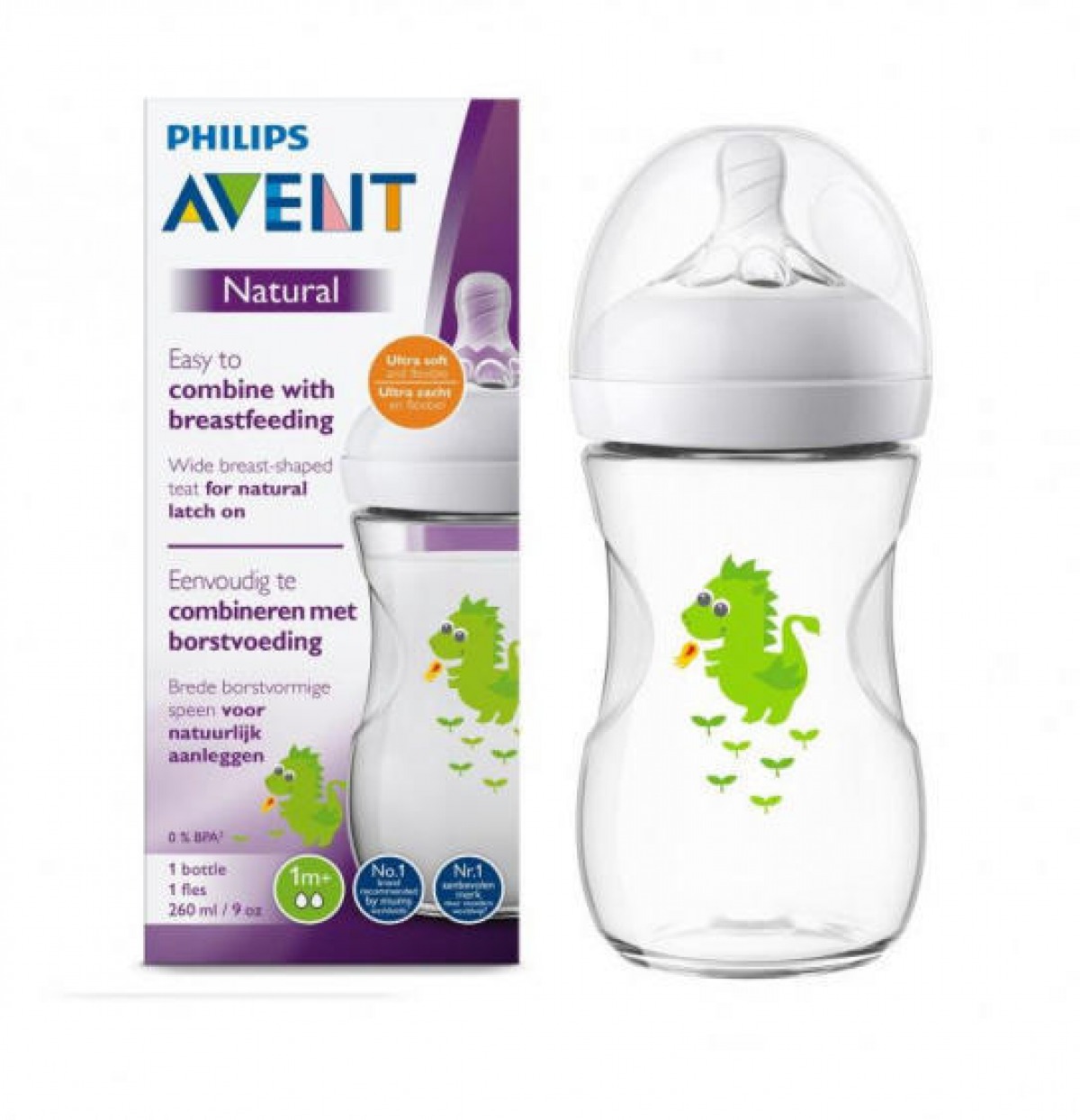 Авент FOR KIDS Avent feeding bottle 1+ months 260ml #070/24