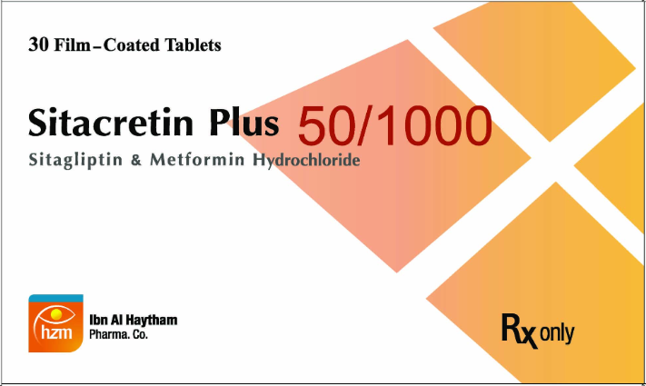 Ситакретин MEDICINES Sitacretin Plus tablets 50mg+1000mg x30