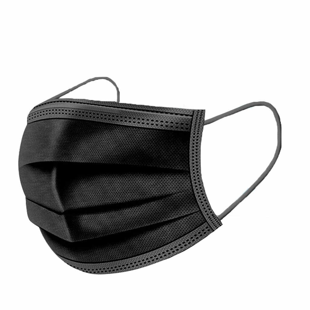 Маска MEDICAL SUPPLIES Medical mask, 3-ply. with elastic bands, black x 1