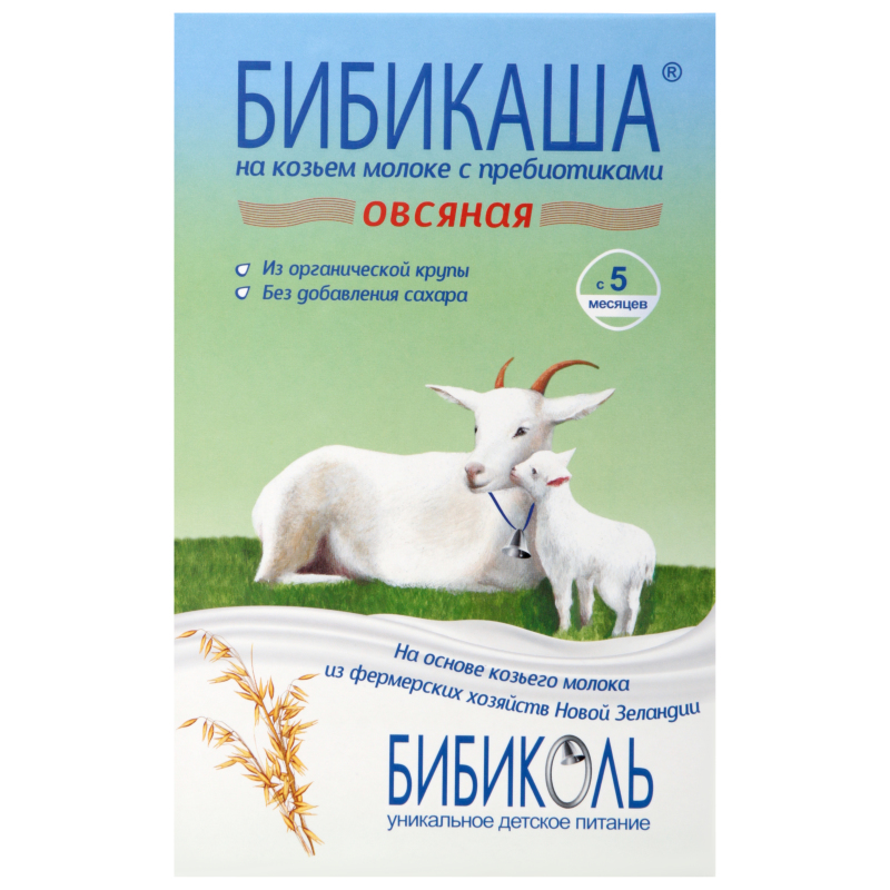 Бибикаша ПРОДУКТЫ ДЛЯ ДЕТЕЙ Бибикаша овсяная каша на козьем молоке с 5 месяцев 200г