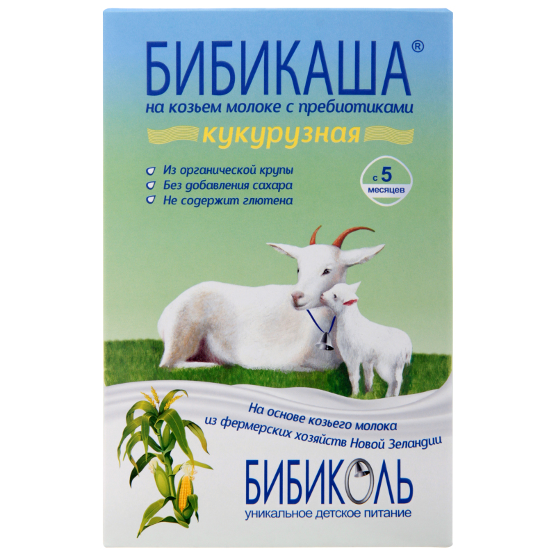 Бибикаша FOR KIDS Bibikasha corn porridge with goat milk 5+ months 200g