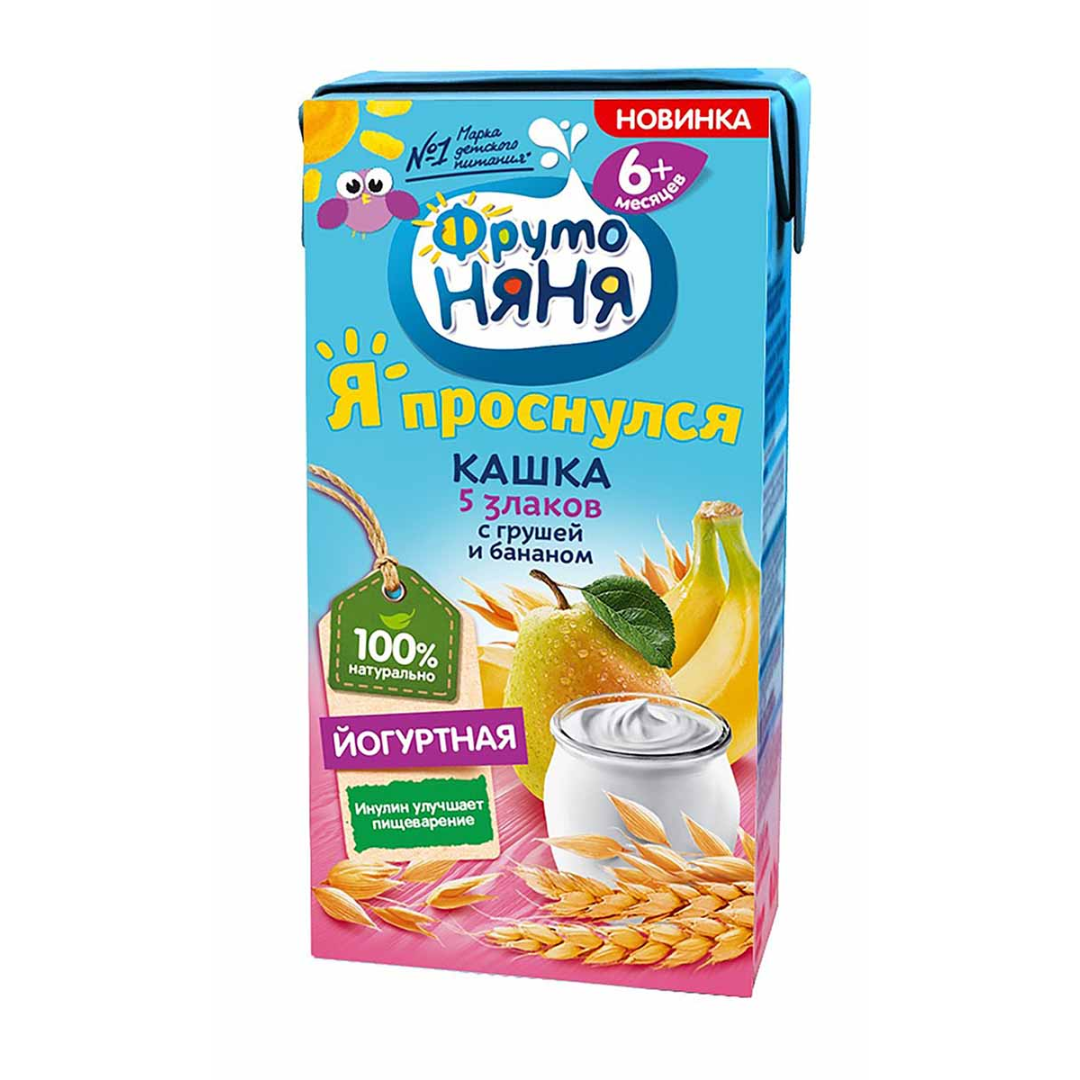 Фруто FOR KIDS Fruto Nyanya.porridge I woke up 5 cereals with pear and banana 6m + 0.2l