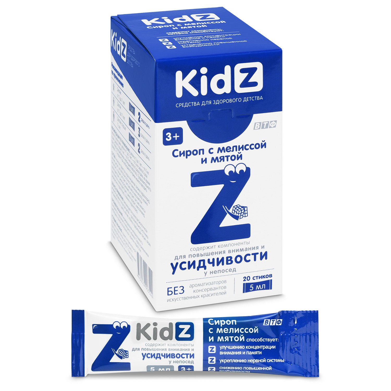 Кидз MEDICINES Kidz Syrup with lemon balm and mint sticks 5ml x 20