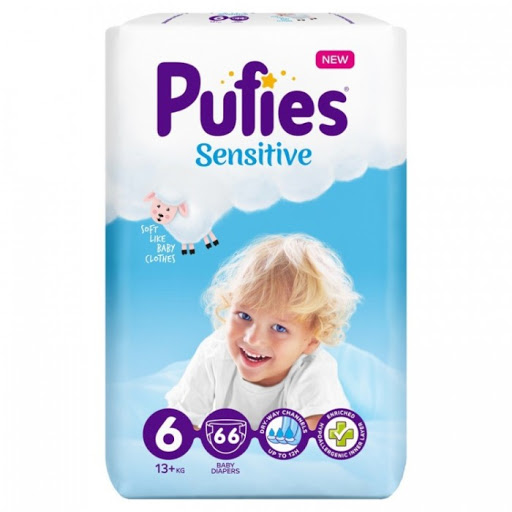 Пуфис FOR KIDS Pufies Sensitive diapers junior #6 13+ kg 66pcs