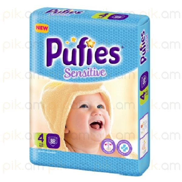 Пуфис FOR KIDS Pufies Sensitive diapers maxi #4 9-14kg 88pcs